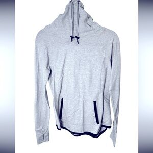 Athleta Gray Asymmetrical Funnel Neck Hoodie Size XS